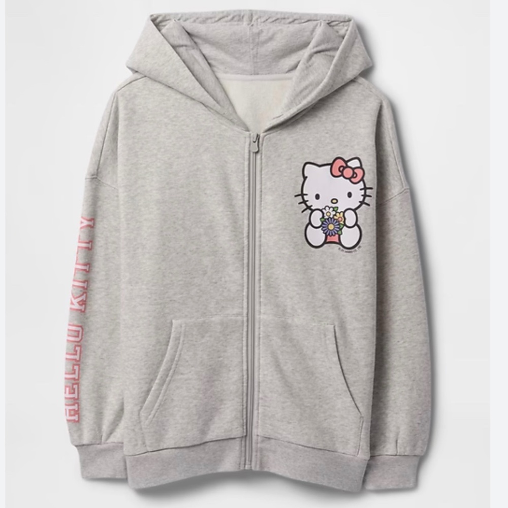 NEW Hello Kitty Zip Up Hoodie Kids Size XL